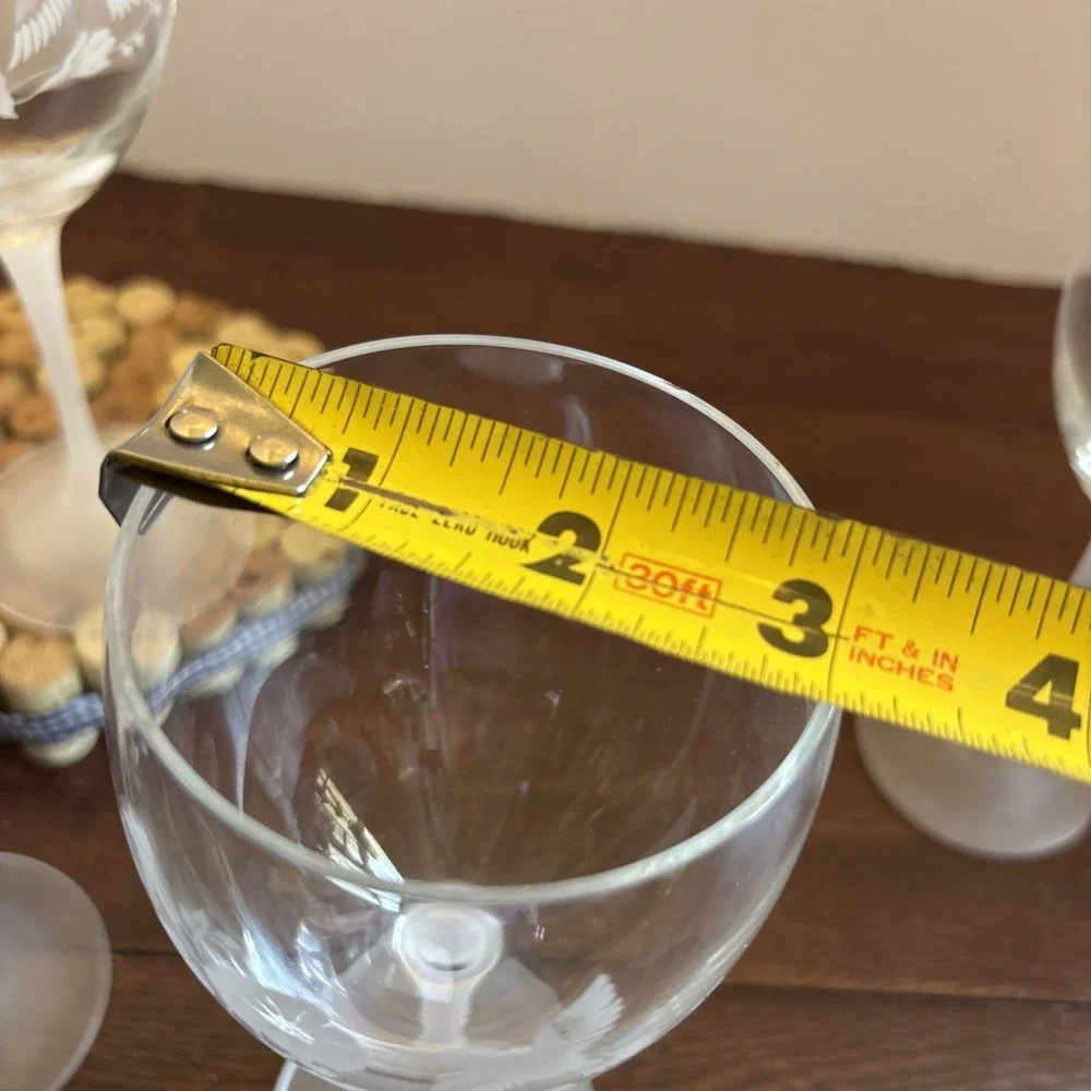 Vintage Avon Hummingbird 24% Lead‎ Crystal Water Goblets Glasses 8 1/4